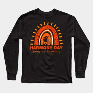 Harmony Day 21st Of March, Living In Harmony Long Sleeve T-Shirt